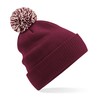 Winter hat - mod. B450:Burgundy, 100% acrylic, Off-white, One Size